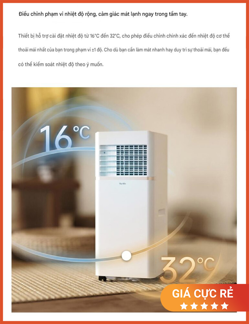 Điều Hòa Di Động Thông Minh MAX NWT 9000BTU 2026