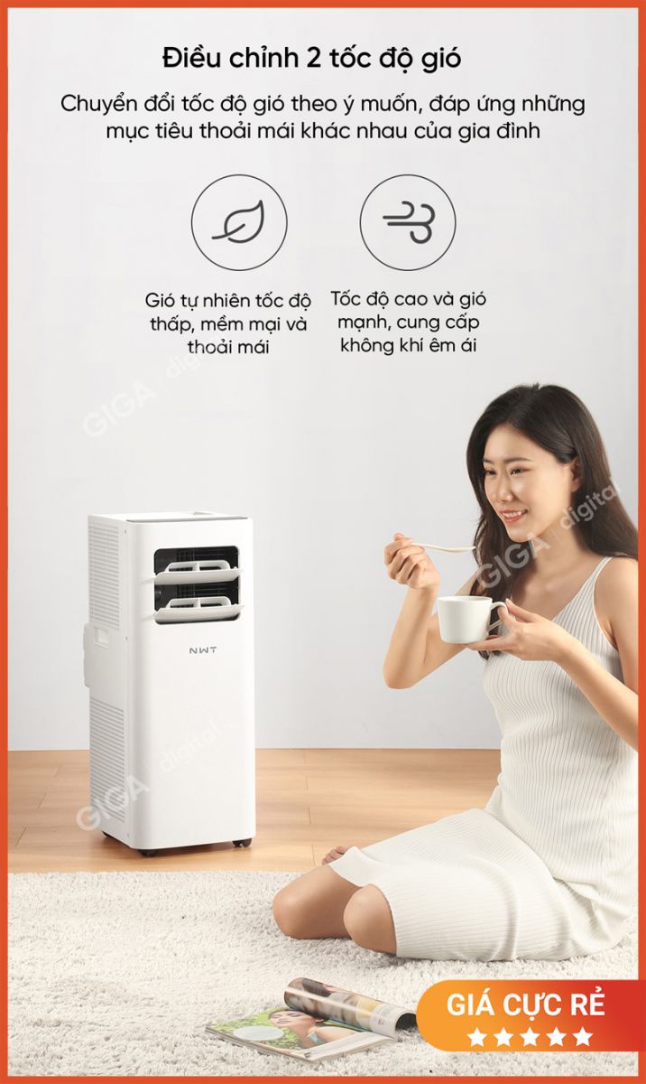 Quạt Điều Hòa Di Động New Widetech KY-26EAW2