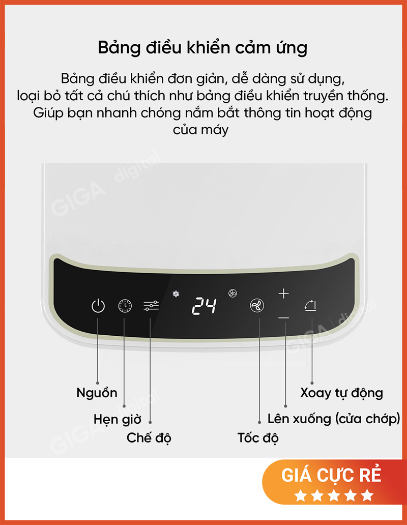 Quạt Điều Hòa Di Động New Widetech KY-26EAW2